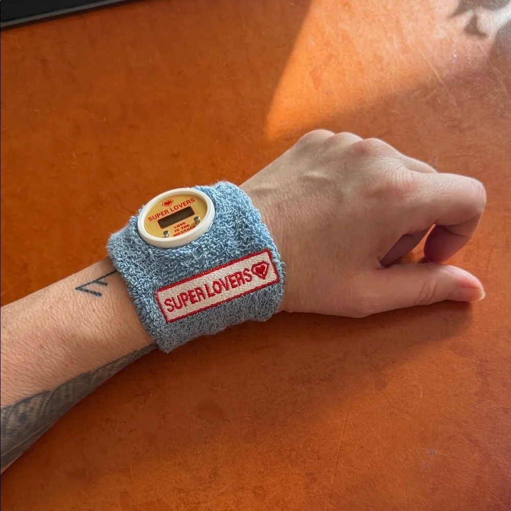 Vintage 90s Super lovers Blue Wearable Electronic Watch